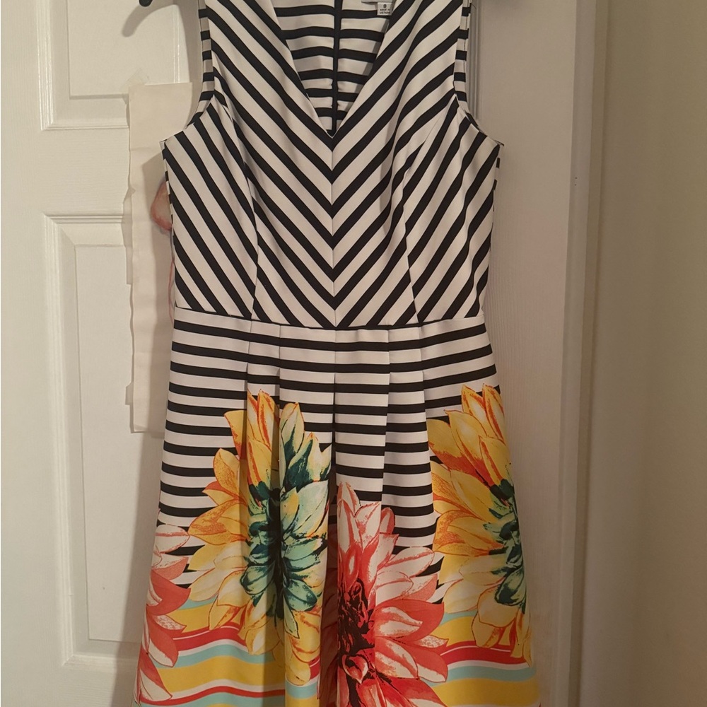 Shelby & Palmer Black and White Striped Dress